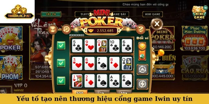 Iwin Yếu tố tạo nên thương hiệu cổng game Iwin uy tín